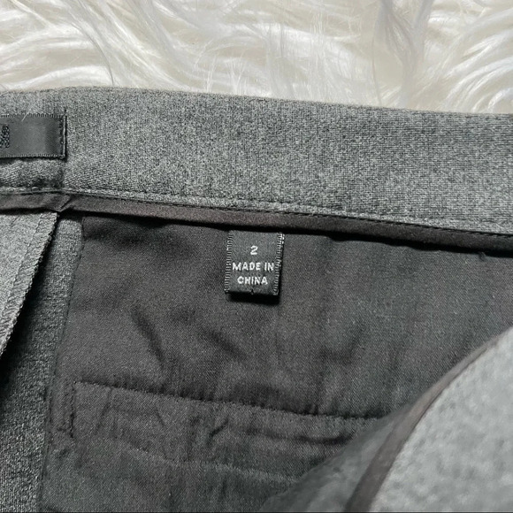 NWOT ATM Slim Cropped Cuffed Ponte Pants Charcoal Grey Business Casual Women’s 2 - Picture 8 of 12